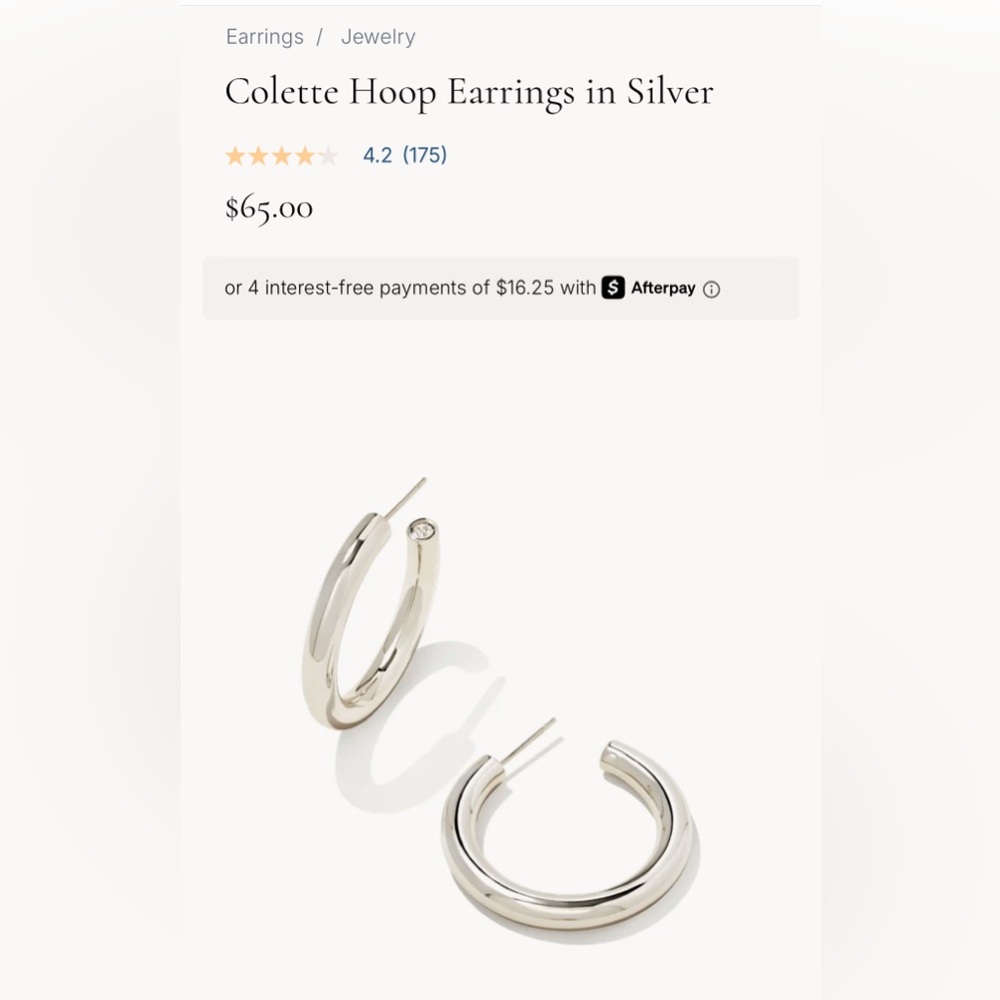 Kendra Scott Colette Hoop Earrings in Silver